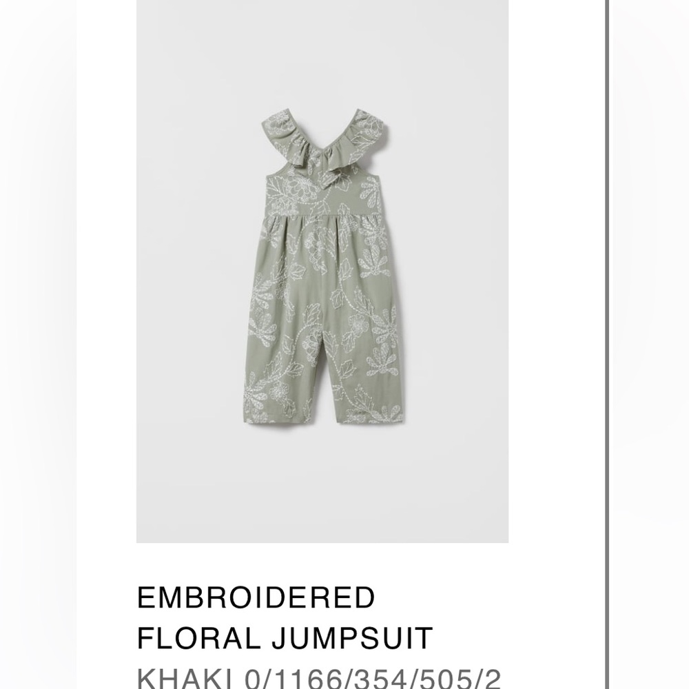 Embroider floral jumpsuit